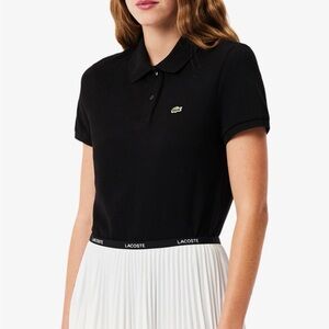 Lacoste Women's Black Short Sleeve Polo